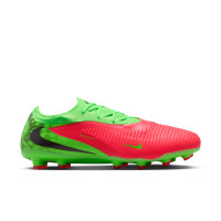 Nike Phantom 6 Low Haaland Pro Kunstgras Voetbalschoenen (AG) Felgroen Rood Zwart