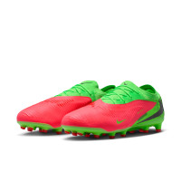 Nike Phantom 6 Low Haaland Pro Kunstgras Voetbalschoenen (AG) Felgroen Rood Zwart