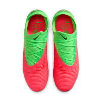 Nike Phantom 6 Low Haaland Pro Kunstgras Voetbalschoenen (AG) Felgroen Rood Zwart