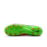 Nike Phantom 6 Low Haaland Pro Kunstgras Voetbalschoenen (AG) Felgroen Rood Zwart
