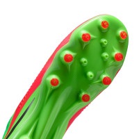 Nike Phantom 6 Low Haaland Pro Kunstgras Voetbalschoenen (AG) Felgroen Rood Zwart