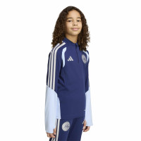 adidas Ajax Tracksuit 1/4-Zip 2026-2027 Kids Dark Blue Light Blue