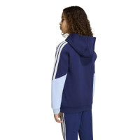 adidas Ajax Hooded Tracksuit 2026-2027 Kids Dark Blue Light Blue