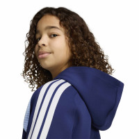adidas Ajax Hooded Tracksuit 2026-2027 Kids Dark Blue Light Blue