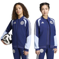 adidas Ajax Presentation Training Jacket 2026-2027 Kids Dark Blue Light Blue