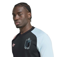 adidas België Pre-Match Trainingsshirt 2026-2028 Zwart Lichtblauw Roze