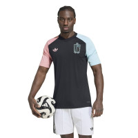 adidas België Pre-Match Trainingsshirt 2026-2028 Zwart Lichtblauw Roze
