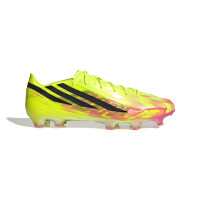 adidas F50 Hyperfast Elite Too Light Gras Voetbalschoenen (FG) Neongeel Zwart Roze