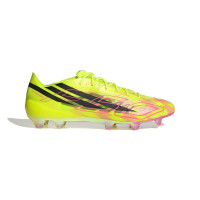 adidas F50 Hyperfast EVO Too Light Gras Football Boots (FG) Neon Yellow Black Pink
