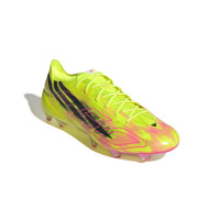 adidas F50 Hyperfast EVO Too Light Gras Football Boots (FG) Neon Yellow Black Pink