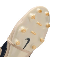 Nike Tiempo Ligera Pro Gras Voetbalschoenen (FG) Beige Zwart Goud