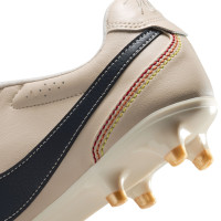 Nike Tiempo Ligera Pro Gras Voetbalschoenen (FG) Beige Zwart Goud