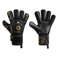 Elite Sport Black Real Goalkeeper Gloves Black Gold Silver Grey