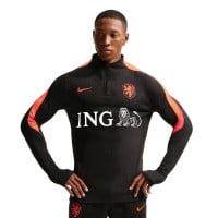 Nike Netherlands Strike Elite Tracksuit 1/4-Zip 2026-2028 Black Orange