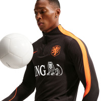 Nike Netherlands Strike Elite Tracksuit 1/4-Zip 2026-2028 Black Orange