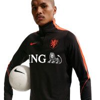 Nike Netherlands Strike Training sweater 1/4-Zip 2026-2028 Black Orange