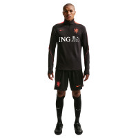 Nike Netherlands Strike Training sweater 1/4-Zip 2026-2028 Black Orange