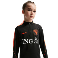 Nike Netherlands Strike Training sweater 1/4-Zip 2026-2028 Kids Black Orange