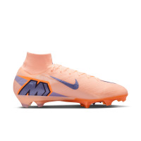 Nike Zoom Mercurial Superfly 10 LV8 Elite Gras Voetbalschoenen (FG) Zalmroze Donkerblauw Paars