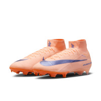 Nike Zoom Mercurial Superfly 10 LV8 Elite Gras Voetbalschoenen (FG) Zalmroze Donkerblauw Paars