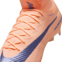 Nike Zoom Mercurial Superfly 10 LV8 Elite Gras Voetbalschoenen (FG) Zalmroze Donkerblauw Paars