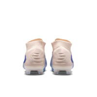 Nike Phantom 6 High LV8 Elite Gras Voetbalschoenen (FG) Gebroken Wit Lichtblauw Blauw