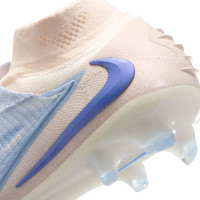 Nike Phantom 6 High LV8 Elite Gras Voetbalschoenen (FG) Gebroken Wit Lichtblauw Blauw