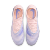 Nike Phantom 6 Low LV8 Elite Gras Voetbalschoenen (FG) Gebroken Wit Lichtblauw Blauw