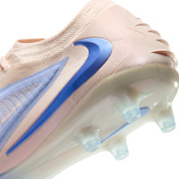 Nike Phantom 6 Low LV8 Elite Kunstgras Voetbalschoenen (AG) Gebroken Wit Lichtblauw Blauw