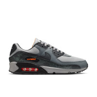 Nike Air Max 90 Premium Sneakers Grey Black Smoke Grey Orange