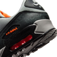Nike Air Max 90 Premium Sneakers Grey Black Smoke Grey Orange
