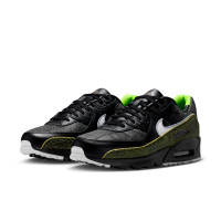 Nike Air Max 90 Tiempo Sneakers Zwart Wit Voltage Green