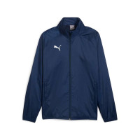 Veste PUMA Team Goal All Weather, bleu foncé et blanc