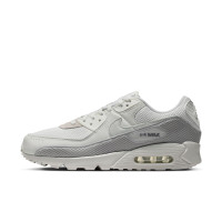 Nike Air Max 90 Premium Sneakers Silver Grey White Beige Grey
