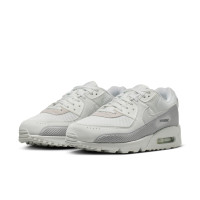 Nike Air Max 90 Premium Sneakers Silver Grey White Beige Grey