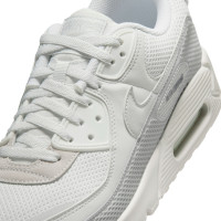 Nike Air Max 90 Premium Sneakers Silver Grey White Beige Grey