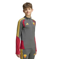 adidas AS Roma Trainingspak 1/4-Zip 2026-2027 Kids Donkergrijs Rood Oranje