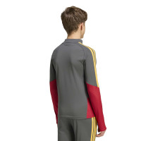 adidas AS Roma Trainingspak 1/4-Zip 2026-2027 Kids Donkergrijs Rood Oranje