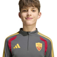 adidas AS Roma Trainingspak 1/4-Zip 2026-2027 Kids Donkergrijs Rood Oranje