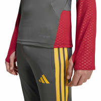 adidas AS Roma Trainingspak 1/4-Zip 2026-2027 Kids Donkergrijs Rood Oranje