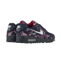 Nike Air Max 90 Premium Sneakers Printed Canvas Donkerblauw Wit Multicolor