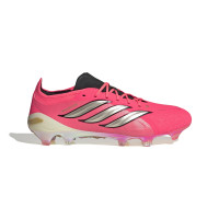 adidas Predator Elite Gras Voetbalschoenen (FG) Felroze Zilvergrijs Zwart Goud