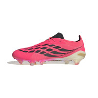 adidas Predator Elite Gras Voetbalschoenen (FG) Felroze Zilvergrijs Zwart Goud