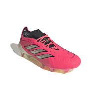 adidas Predator Elite Gras Football Boots (FG) Hot Pink Silver Grey Black Gold