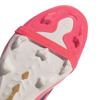 adidas Predator League FT Gras Football Boots (FG) Kids Hot Pink Silver Grey Black Gold