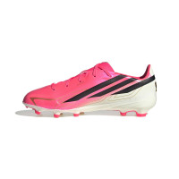 adidas F50 Hyperfast League Gras Football Boots (FG) Kids Hot Pink Black Gold White