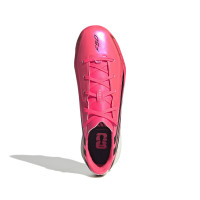 adidas F50 Hyperfast League Gras Football Boots (FG) Kids Hot Pink Black Gold White