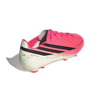 adidas F50 Hyperfast League Gras Football Boots (FG) Kids Hot Pink Black Gold White