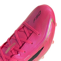 adidas F50 Hyperfast Elite Gras Football Boots (FG) Kids Hot Pink Black Gold White