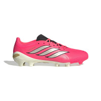 adidas Predator League Gras Voetbalschoenen (FG) Felroze Zilvergrijs Zwart Goud